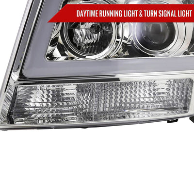 Spec-D 07-13 Avalanche 07-14 Tahoe/Suburban C-Bar Headlights Chrome