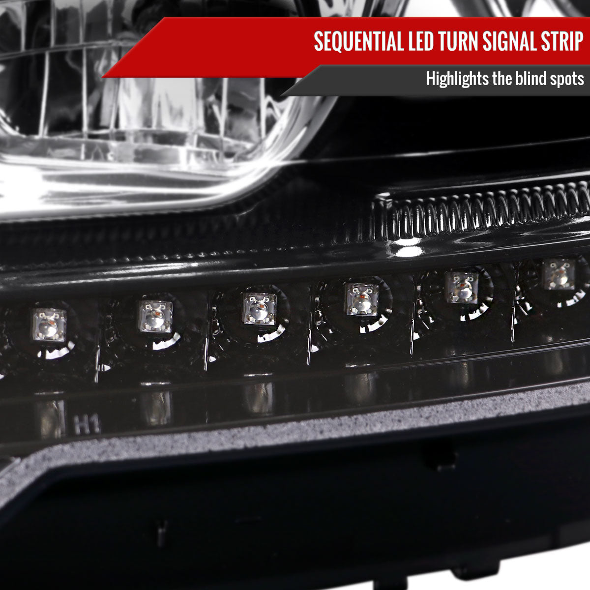 Spec-D 09-11 Benz W164 ML-Class Headlights Sequetial LED Glossy Black