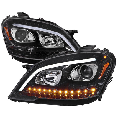 Spec-D 09-11 Benz W164 ML-Class Headlights Sequetial LED Glossy Black