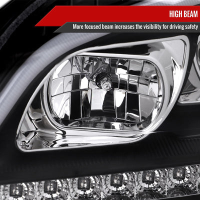 Spec-D 09-11 Benz W164 ML-Class Sequetial LED Headlights Black