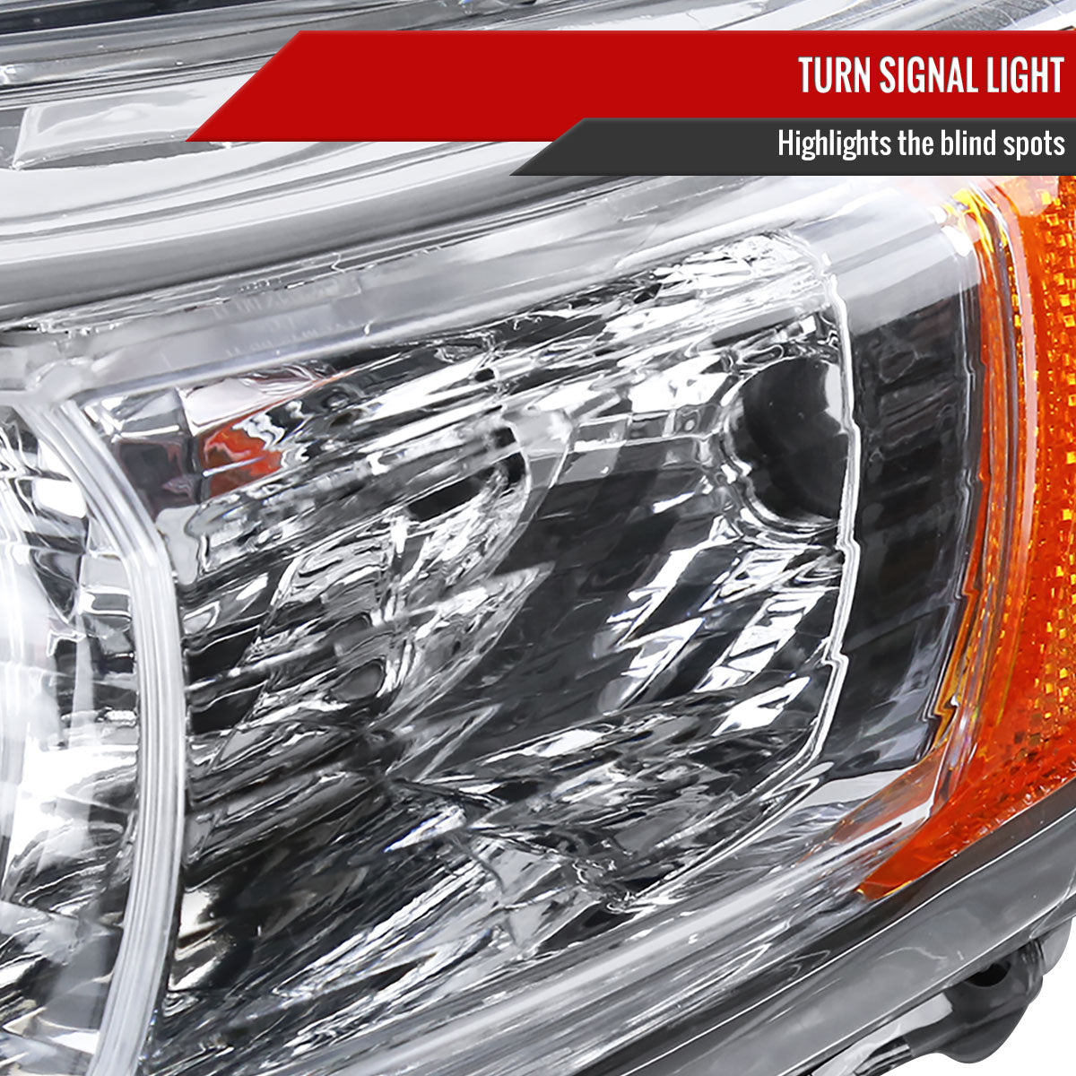 Spec-D 12-14 Camry Projector Headlights Amber Reflectors Chrome