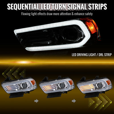 Spec-D 11-14 Dodge Charger Projector HID Headlight Chrome
