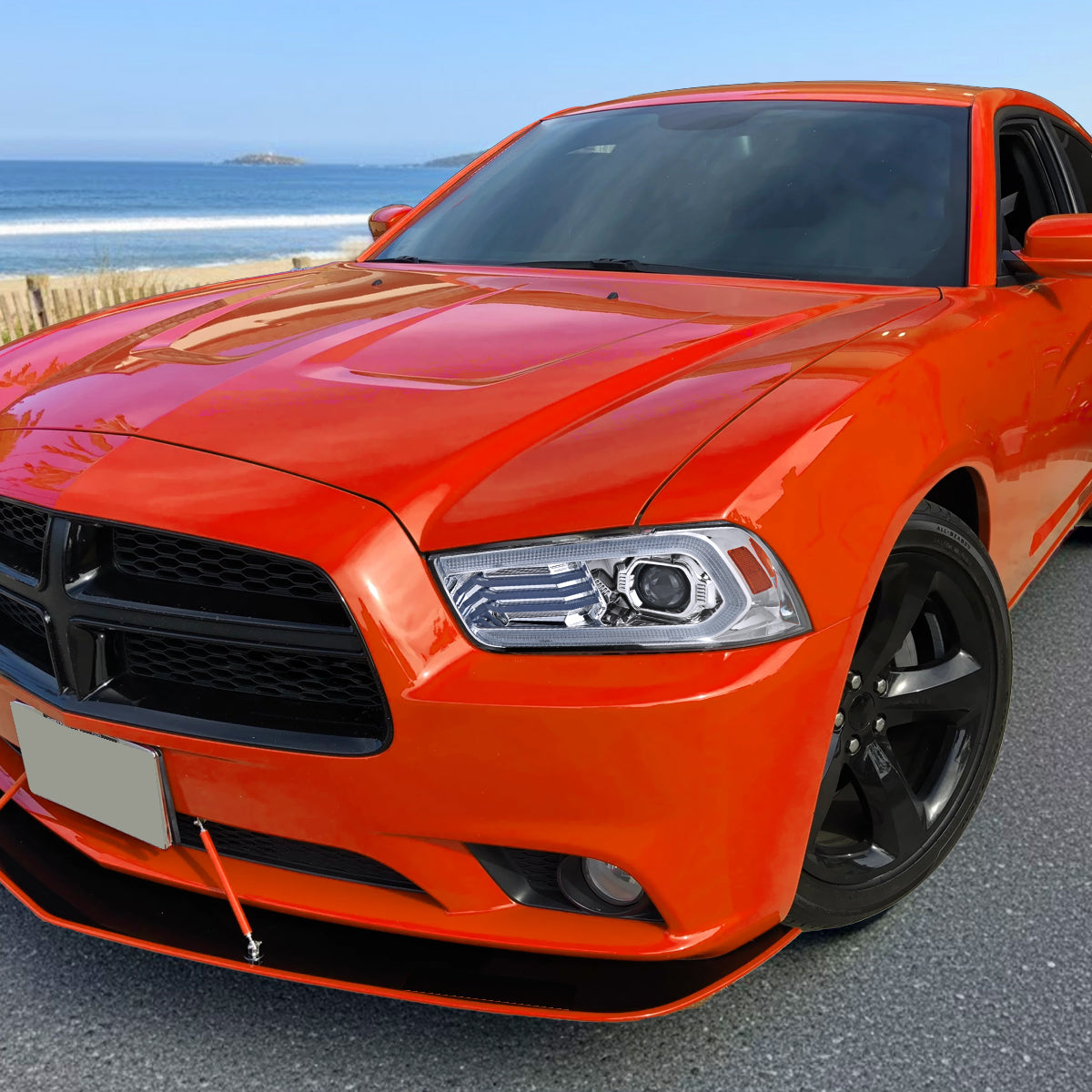 Spec-D 11-14 Dodge Charger Projector HID Headlight Chrome