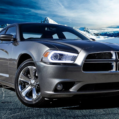 Spec-D 11-14 Dodge Charger Projector HID Headlight Chrome