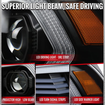 Spec-D 11-14 Dodge Charger Projector HID Headlight Black