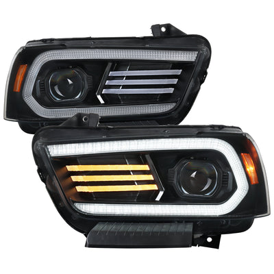 Spec-D 11-14 Dodge Charger Projector HID Headlight Black