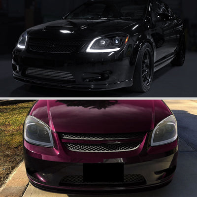 Spec-D 05-10 Cobalt Pontiac G5/Pursuit Headlights LED Bar Matte Black