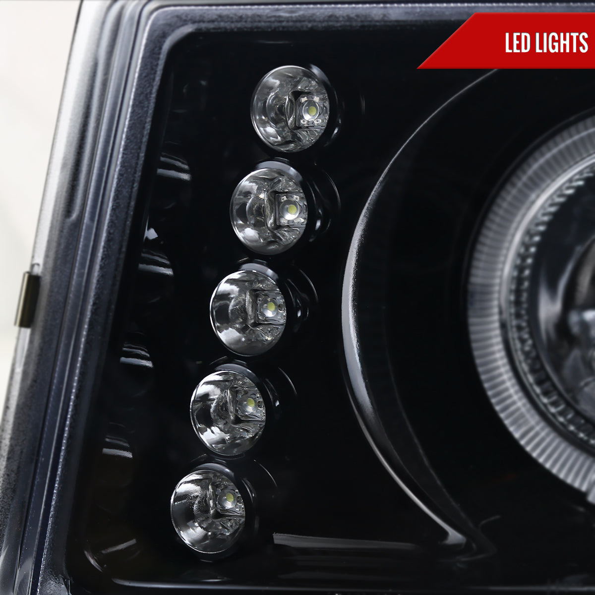 Spec-D 04-12 GMC Canyon/ Colorado Halo Headlights Black/Smoked