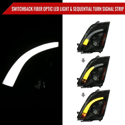 Spec-D 08-14 Cadillac CTS Sequential LED Headlights Black/Smoked