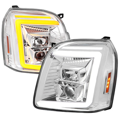 Spec-D 07-14 GMC Yukon/XL 1500/XL 2500 Sequential Headlights Chrome