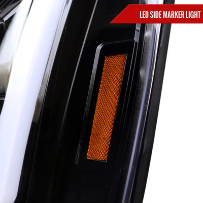 Spec-D 07-14 GMC Yukon Headlights G2 Sequential Jet Black/Clear