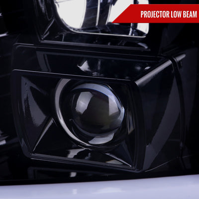 Spec-D 07-14 GMC Yukon/XL 1500/XL 2500 SEQ Headlights Black/Smoked