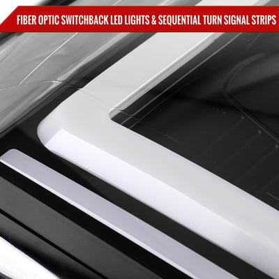 Spec-D 07-14 GMC Yukon Denali Headlights G2 Sequential Black/Clear