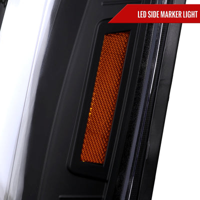 Spec-D 07-14 GMC Yukon Denali Headlights G2 Sequential Black/Clear
