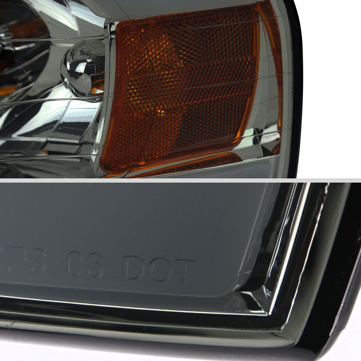 Spec-D 02-05 Ram 1500/03-05 Ram 2500/3500 Headlights LED Tube Smoked
