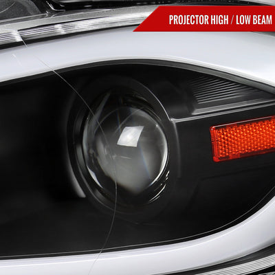Spec-D 13-16 Dodge Dart Headlights SEQ Animated LED Bar Black