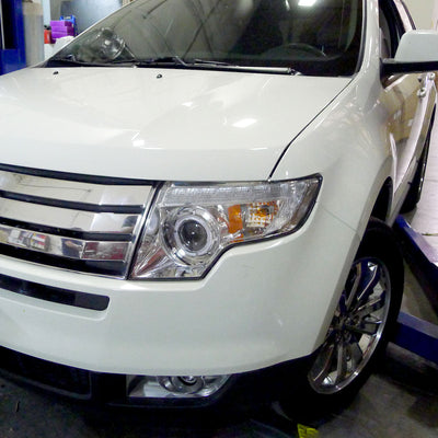 Spec-D 07-10 Ford Edge Halo Projector Headlights LED Strip Chrome