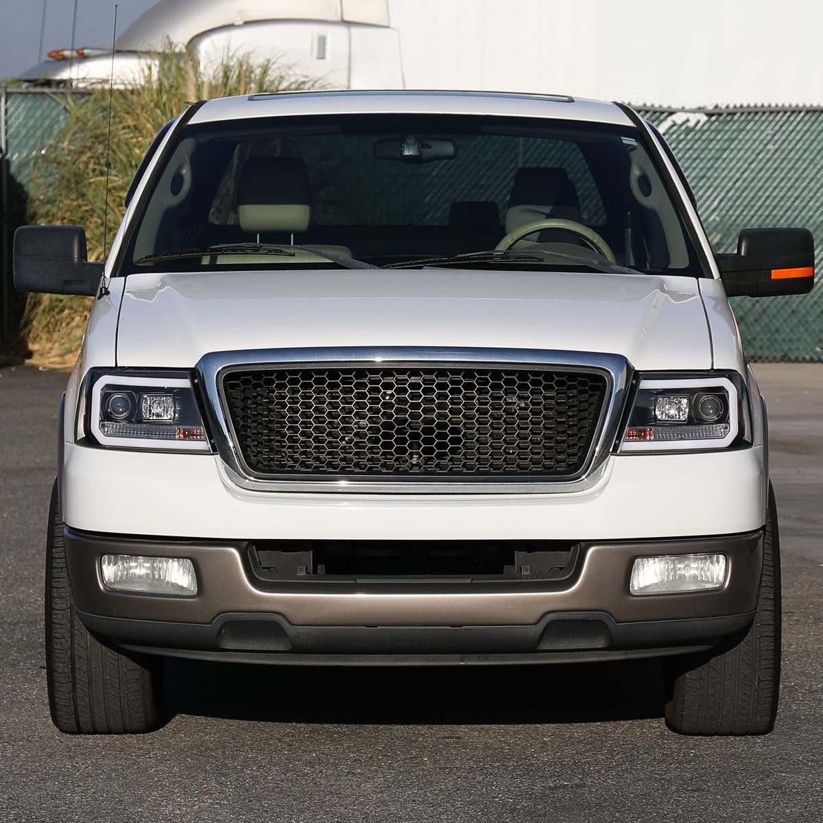 Spec-D 04-08 Ford F150/06-08 Lincoln Mark LT Headlights LED Bar Black