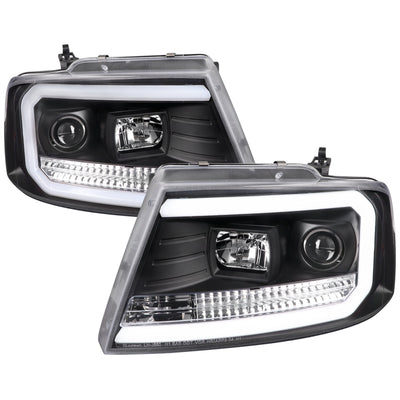 Spec-D 04-08 Ford F150/06-08 Lincoln Mark LT Headlights LED Bar Black