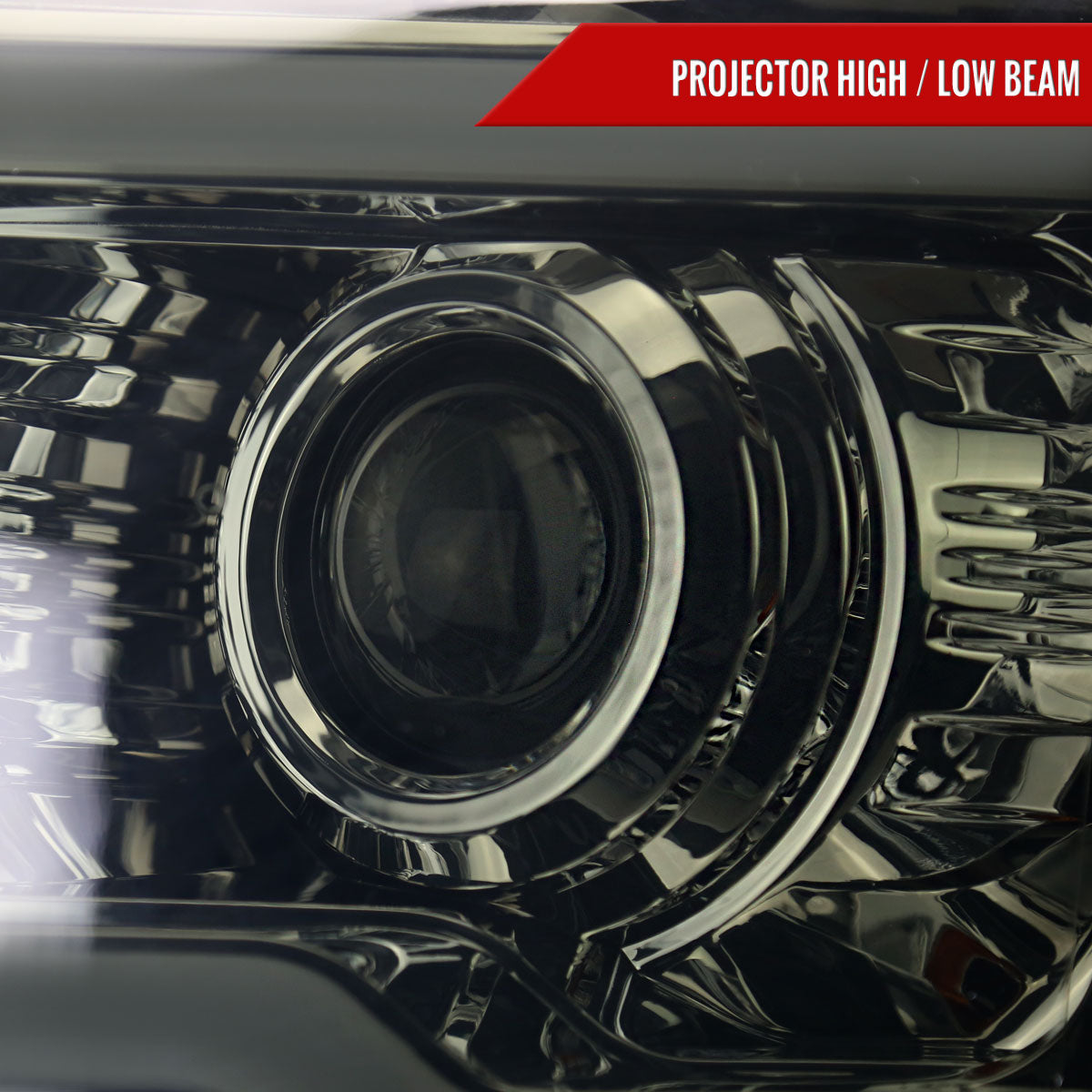 Spec-D 09-14 Ford F-150 LED Strip Projector Headlights Chrome/Smoked