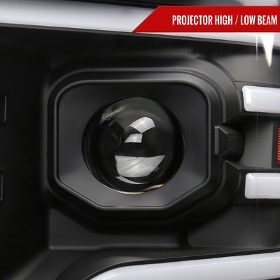 Spec-D 09-14 Ford F-150 Projector Headlights Sequetial LED Black