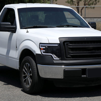 Spec-D 09-14 Ford F-150 Projector Headlights Sequetial LED Black