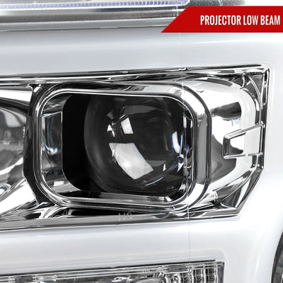 Spec-D 18-20 Ford F-150 Projector Headlights Chrome/Clear.