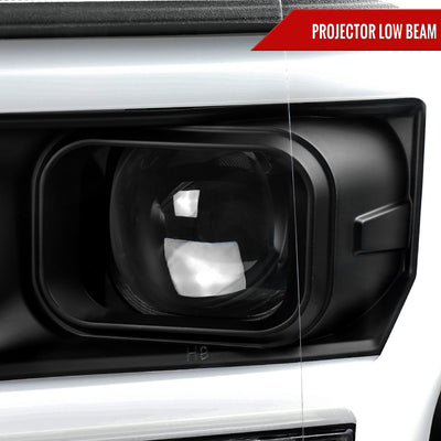Spec-D 18-20 Ford F-150 LED Projector Headlights Black