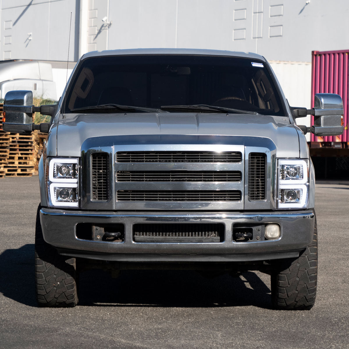 Spec-D 08-10 F250/F350/F450/F550 Sequential Headlights Chrome