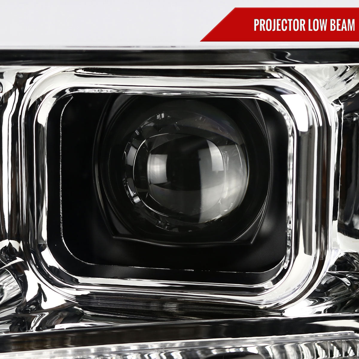 Spec-D 08-10 Ford F-250 F-350 F-450 LED Projector Headlights Chrome