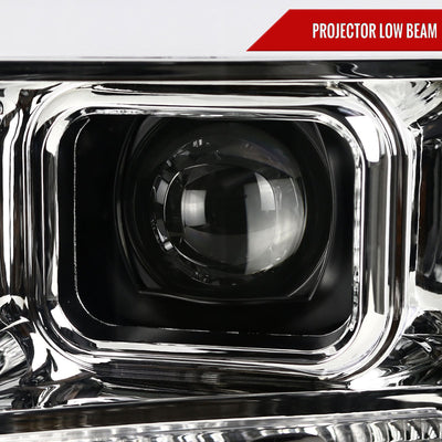 Spec-D 08-10 Ford F-250 F-350 F-450 LED Projector Headlights Chrome
