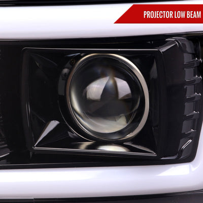 Spec-D 08-10 Ford F-250 Super Duty Headlights Sequential Jet Black