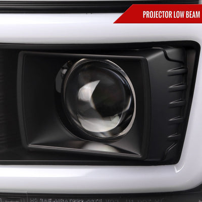 Spec-D 08-10 Ford F250/F350/F450/F550 Sequential Headlights Black