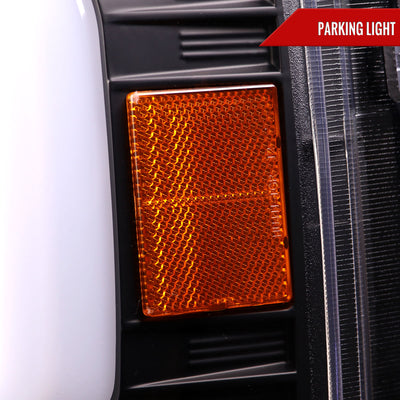 Spec-D 08-10 Ford F250/F350/F450/F550 Sequential Headlights Black