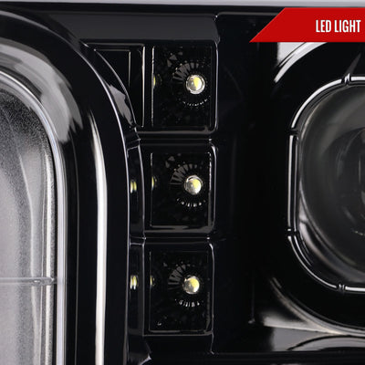 Spec-D 17-19 Ford F-250 F-350 F-450 F-550 Projector Headlights Black