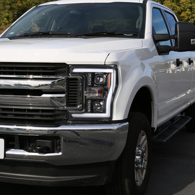 Spec-D 17-19 Ford F-250 F-350 F-450 F-550 Projector Headlights Black