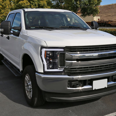 Spec-D 17-19 Ford F-250 F-350 F-450 F-550 Projector Headlights Black