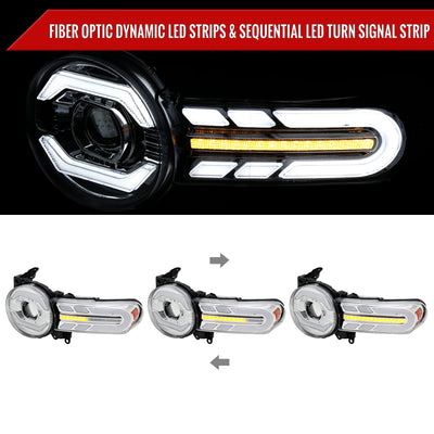 Spec-D 07-14 FJ Cruiser Headlights Sequential Signals Chrome