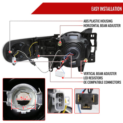 Spec-D 07-14 FJ Cruiser Headlights Sequential LED Black/Smoked Lens