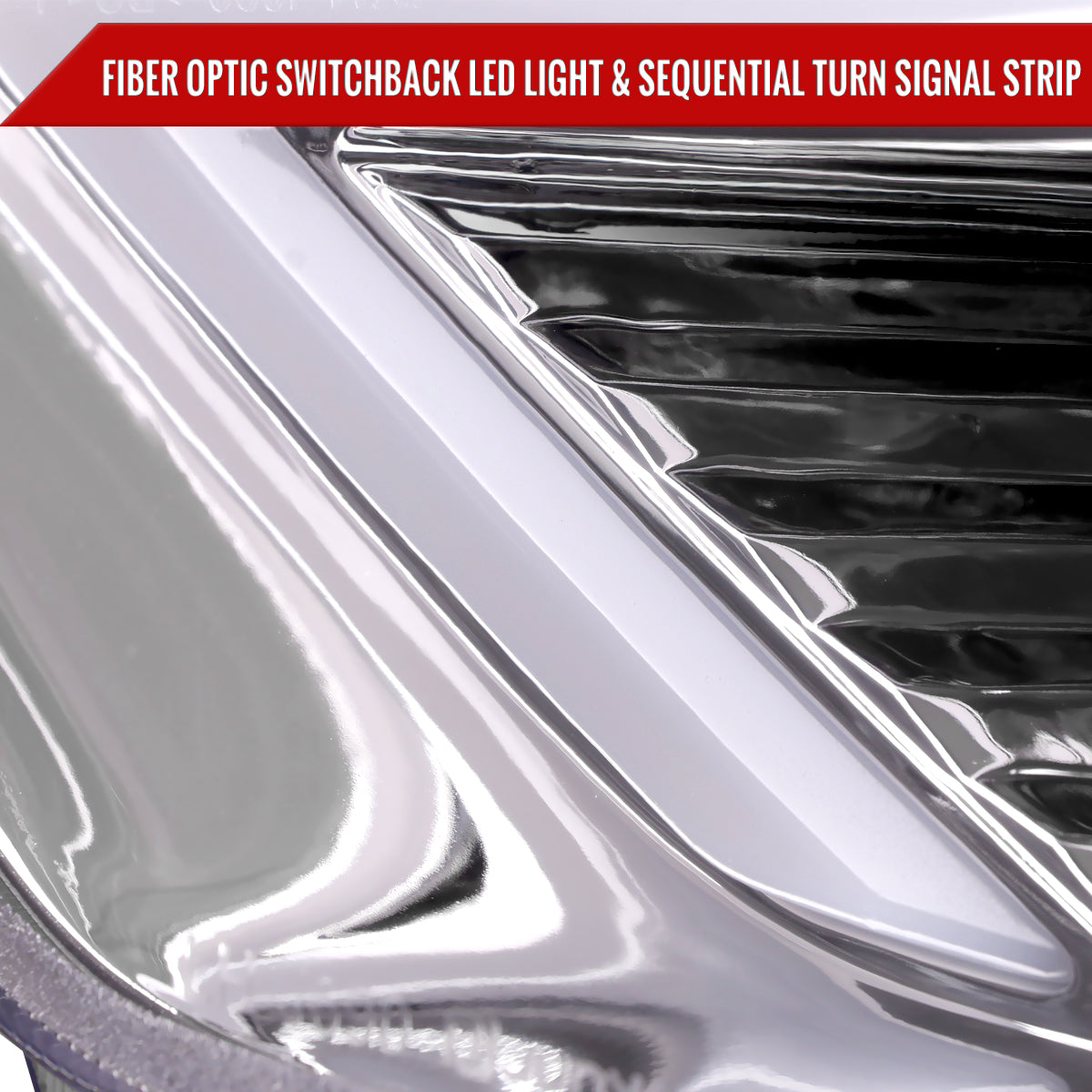 Spec-D 13-16 Ford Fusion Switchback SEQ Projector Headlights Chrome