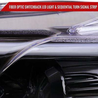 Spec-D 13-16 Ford Fusion Headlights Switchback Sequential Jet Black