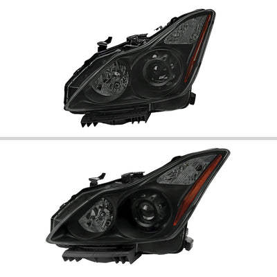 Spec-D 08-13 G37/14-15 Q60 2DR Headlights OEM Style Black/Smoked