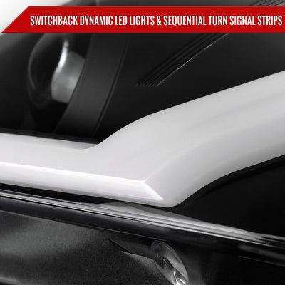 Spec-D 05-10 Pontiac G6 Headlights Sequential LED Bar Projector Black