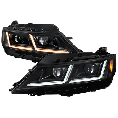 Spec-D 14-20 Chevy Impala Headlights Full LED Sequential Matte Black