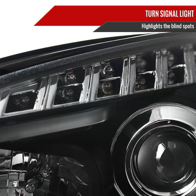 Spec-D 08-12 Chevy Malibu Headlights Dual Halo Projector Black.
