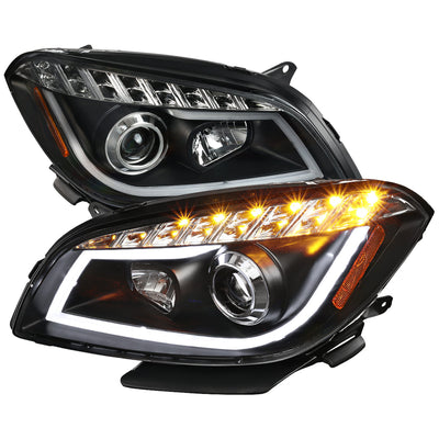 Spec-D 08-12 Chevy Malibu Headlights Dual Halo Projector Black.