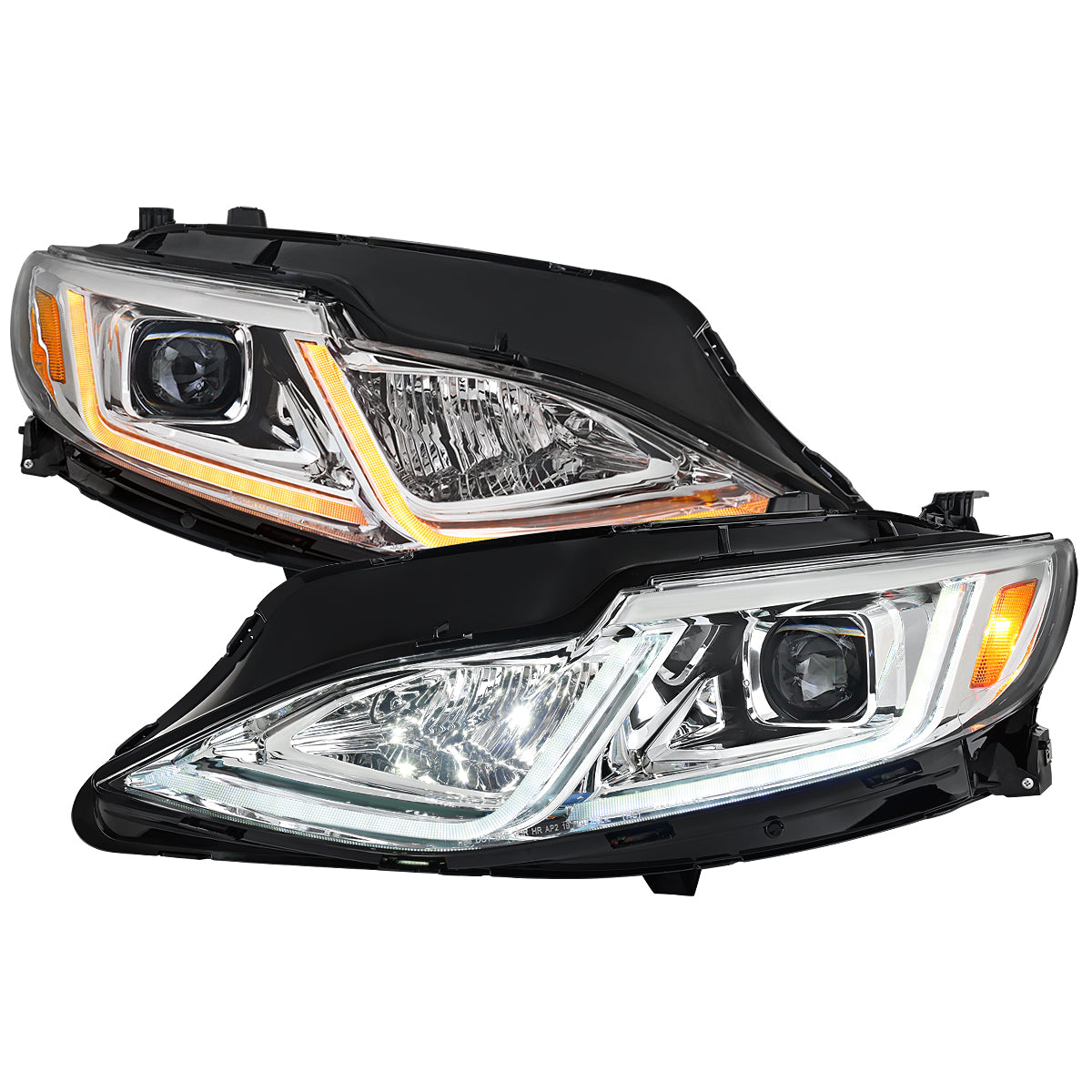 Spec-D 19-24 Chevy Malibu SEQ LED Projector Headlights Chrome