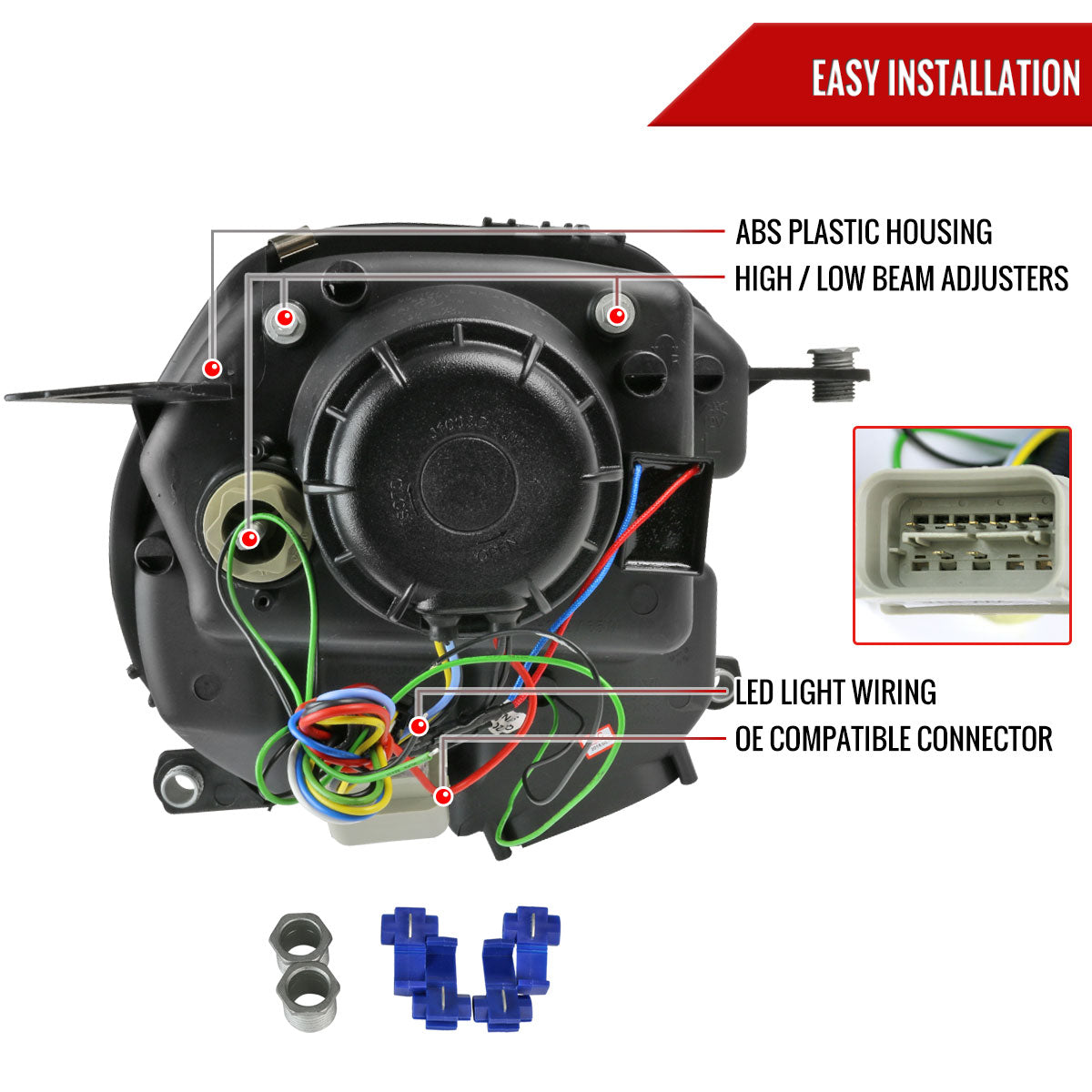 Spec-D 02-08 Mini Cooper Headlights Projector V2 Matte Black