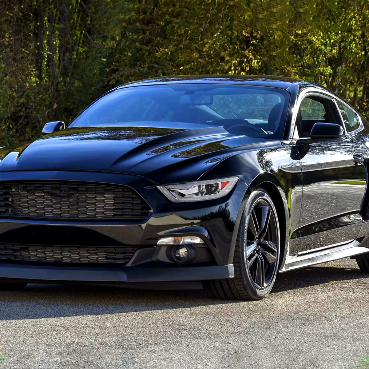 Spec-D 15-20 Ford Mustang HID Projector Headlights Black/Smoked