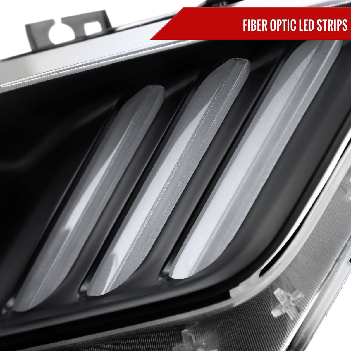 Spec-D 15-17 Mustang/18-20 Shelby Strip Xenon Pro Headlights PS Black